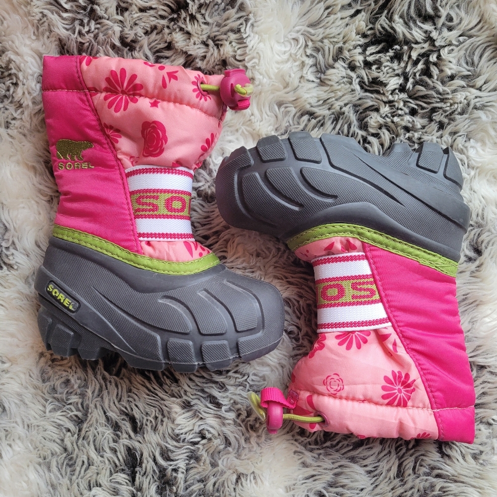 Sorel Pink and Gray Winter Boots